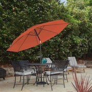 PURE GARDEN 10Ft Outdoor Tilting Patio Umbrella, Terracotta 50-100-TC